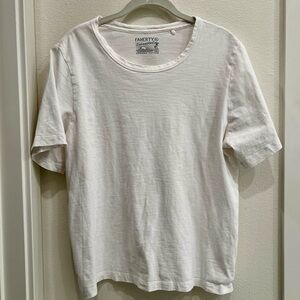Faherty Sunwashed White Short Sleeve Tee XL